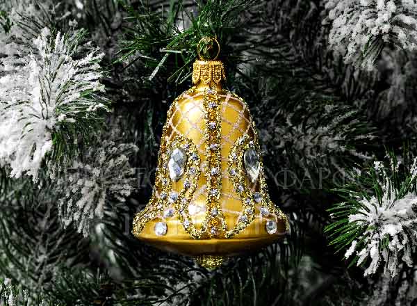 Christmas tree toy Bell Gold