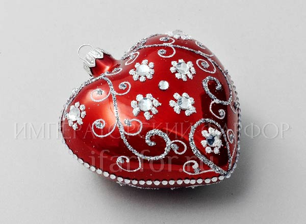 Christmas tree toy Heart Floral ornament