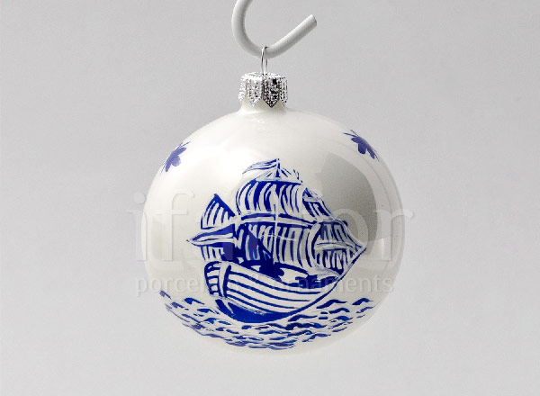 Christmas tree toy Christmas ball Holland. Sailboat