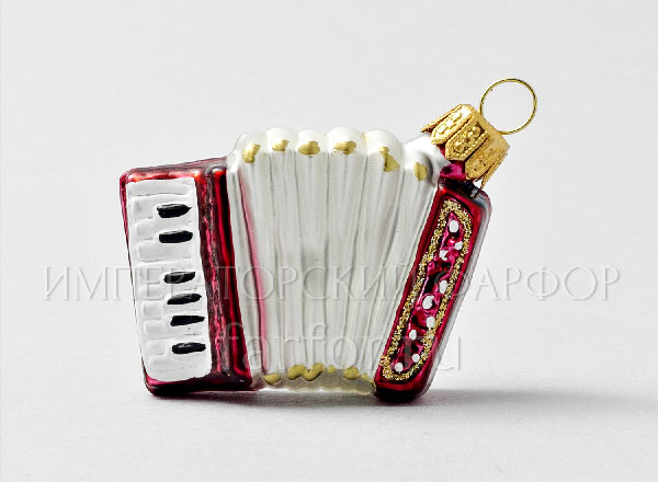 Christmas tree toy Musical instruments. Accordion