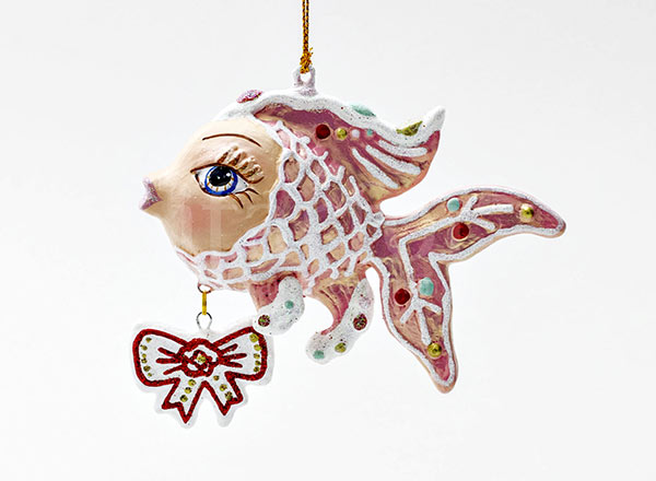 Christmas tree toy Ginger fish pink