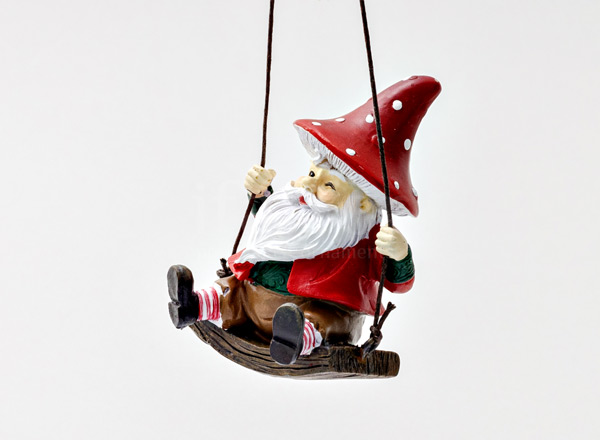 Christmas tree toy Gnome on swing