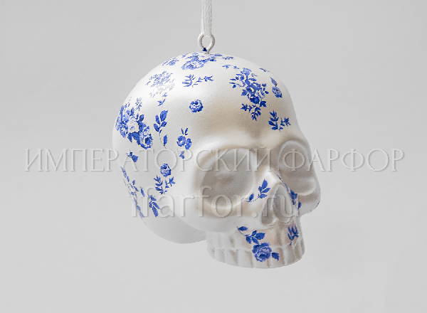 Christmas tree toy Skull Blue