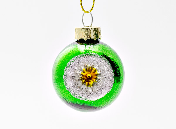 Christmas tree toy Green reflector ball