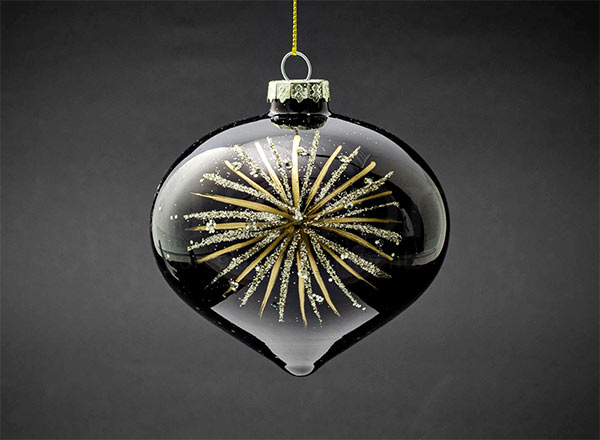 Christmas tree toy Drop Starburst Black