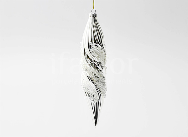 Christmas tree toy Icicle Icicle Pinwheel silver