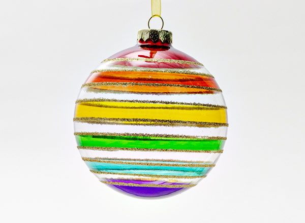 Christmas tree toy Christmas ball Rainbow stripe