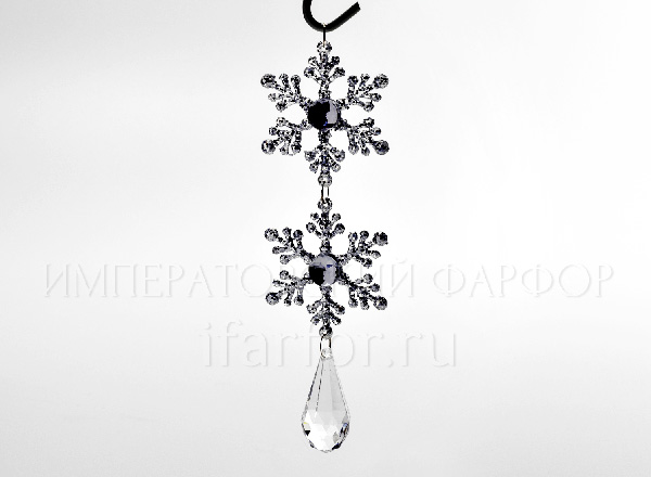 Christmas tree toy Decoration made of snowflakes Droplet