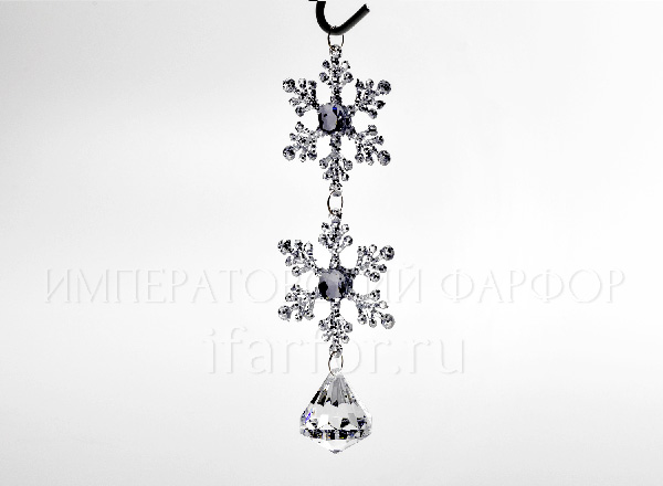 Christmas tree toy Decoration made of snowflakes Crystal