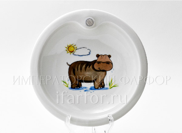 Plate with water heating Hippo