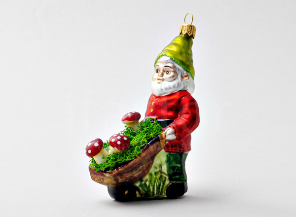 Christmas tree toy Dwarf with mushrooms