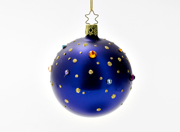 Christmas tree toy Christmas ball Sparkling holiday dark blue