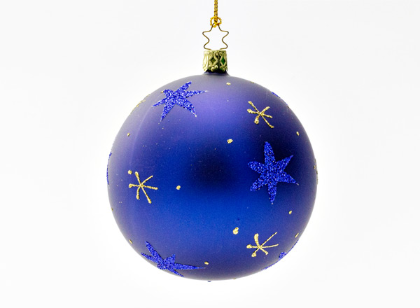 Christmas tree toy Christmas ball Sparkling sky dark blue