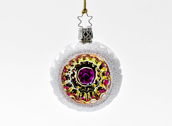 Christmas tree toy Reflector ball Pink reflection silver