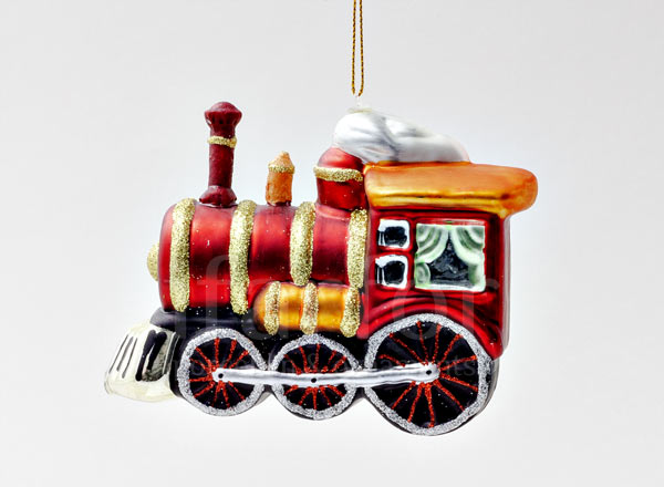 Christmas tree toy Locomotive Red