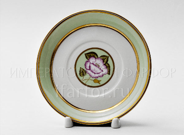 Saucer tea Nephrite background 1 Armorial