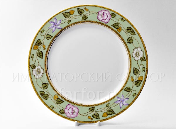 Dish/ platter round Nephrite background European-2