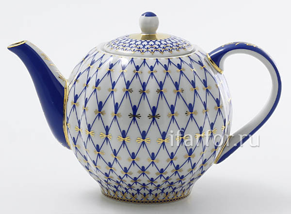 Teapot brewing Cobalt net Modern Tulip