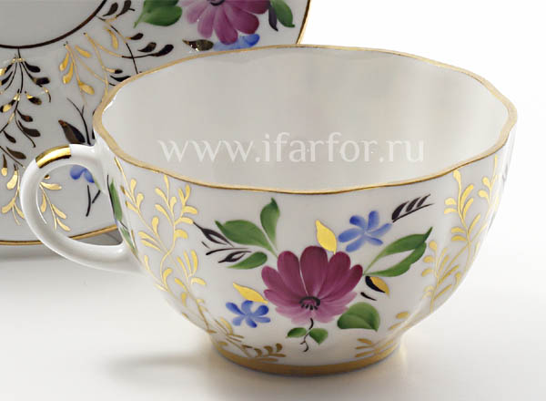 Cup tea without saucer Golden grass Tulip