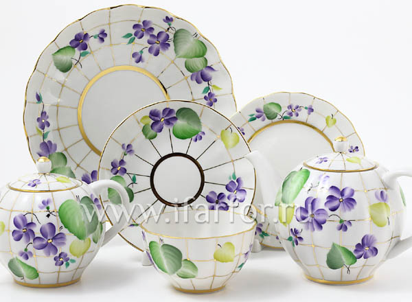 Tea Set Forest violet 6/21 Tulip