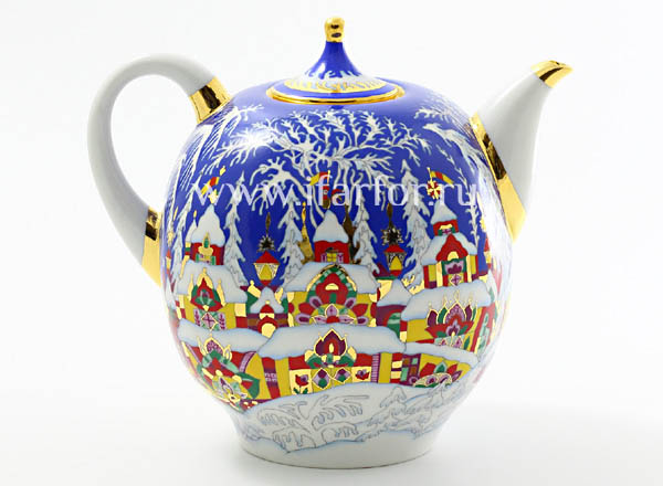 Teapot tea urn (diluting teapot) Winter fairy tale Novgorod