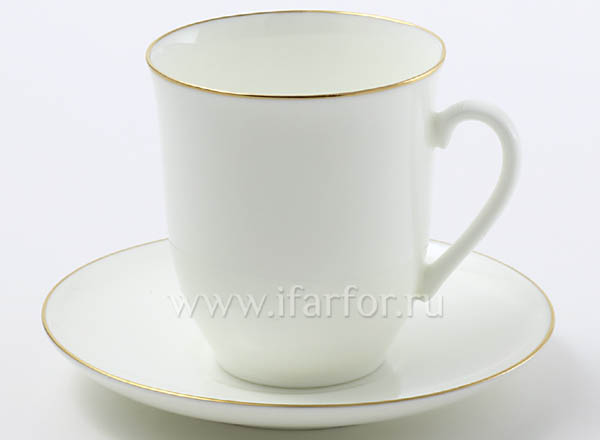 Cup and saucer Gold edging 10 Dewdrop