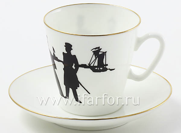 Cup and saucer Promenade Black coffee