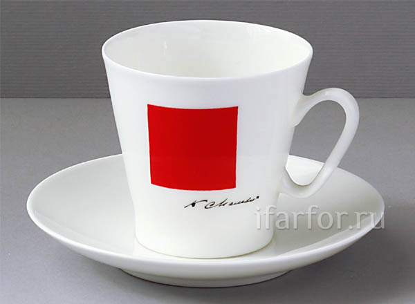 Cup and saucer Coffee Red square (painting) Black coffee