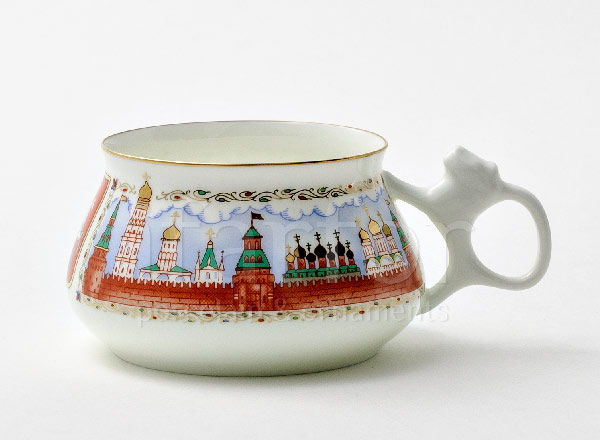 Cup and saucer Coffee Moscow Kremlin Bilibin