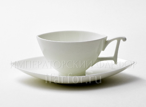 Cup and saucer tea White Ark