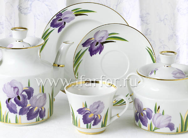 Tea Set Irises 6/20 Banquet