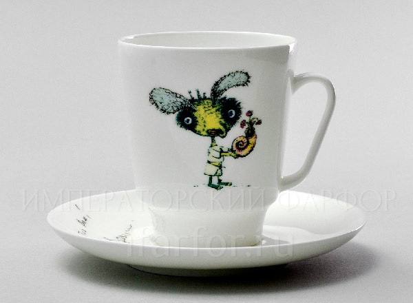 Cup and saucer in a gift box Фитюлька May