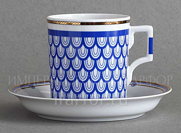 Cup and saucer tea White Sea 1 Armorial