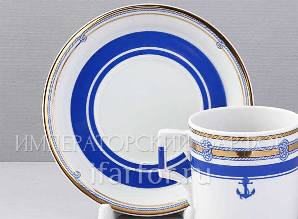 Saucer tea White Sea 2 Armorial