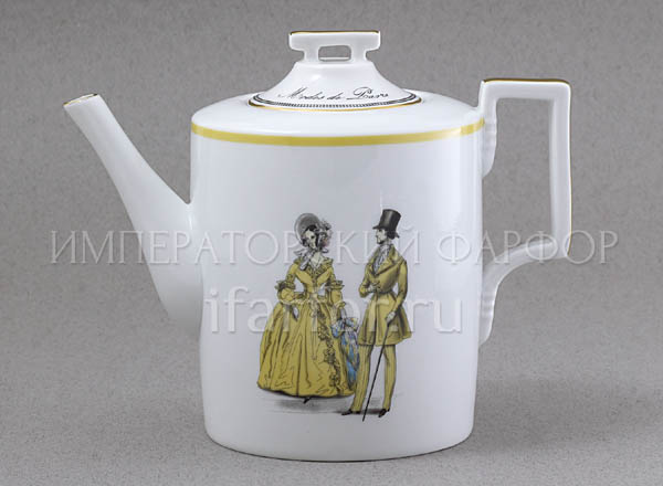 Teapot in a gift box Modes de Paris (yellow) Armorial