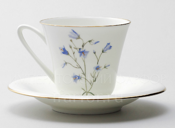 Cup and saucer tea Flowers and berries. Bluebell Garden