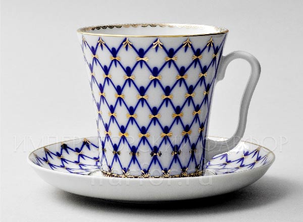 Mug and saucer Cobalt net Leningrad 2