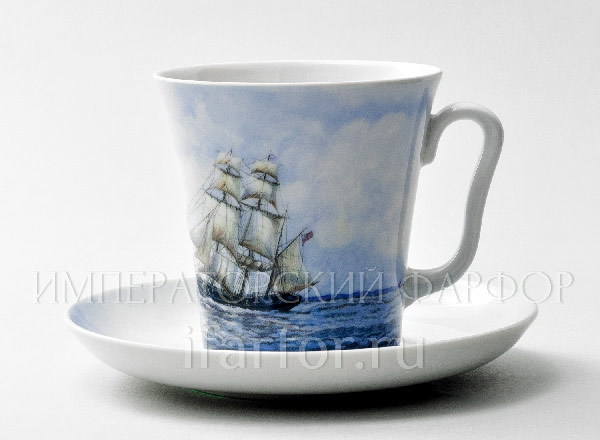 Mug and saucer Brig 2 Leningrad 2