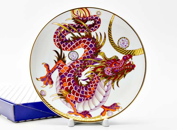 Plate decorative Purple Dragon