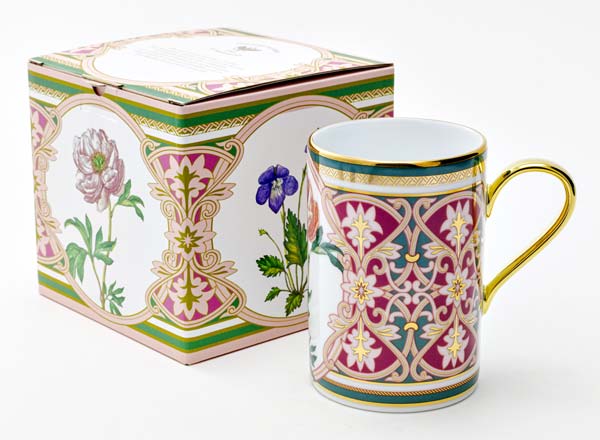 Mug in a gift box Flowers and berries of Russia. Wonderful peony Solo